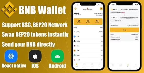 React Native - DeFi Crypto Wallet BNB, BEP v2013-10-21