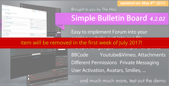 Simple Bulletin Board v4.2