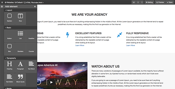 XSiteBuilder - Drag Drop Site Builder v1.1