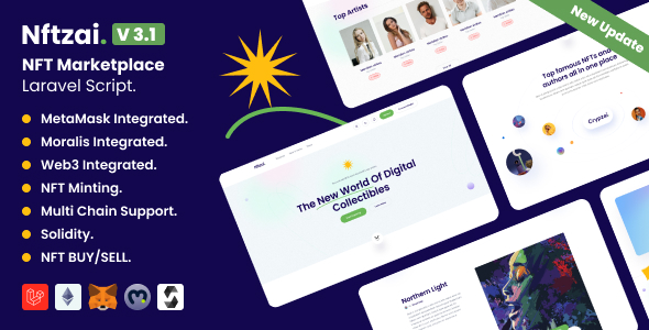 Nftzai - NFT BuySell Marketplace Laravel Script v1.0