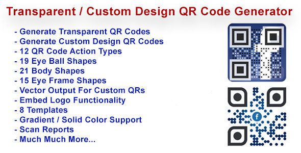 Transparent & Custom Design QR Code Generator