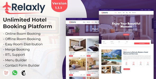 Relaxly - Unlimited Hotel Booking Platform - v1.2.1