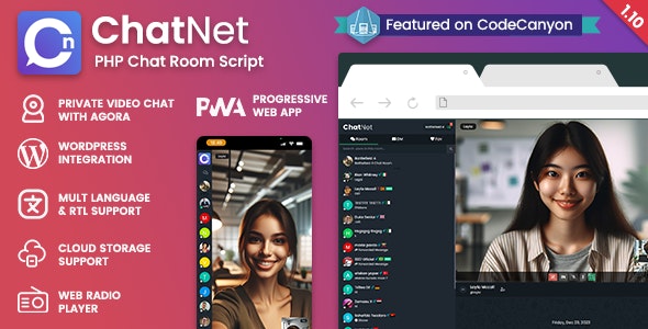 ChatNet v1.9.10 - PHP Chat Room & Private Chat Script