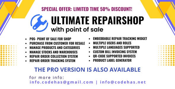 Ultimate repair shop solution with point of sale v0.6.4