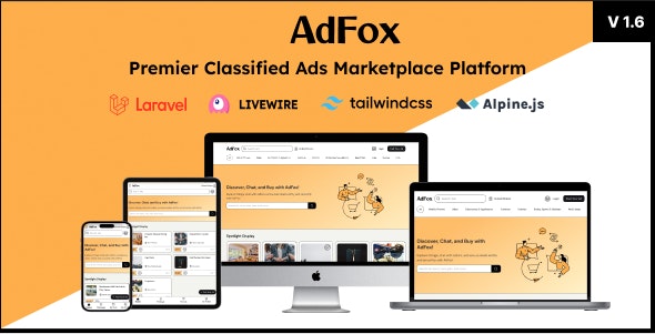 AdFox - Dual-Experience Classified Ads with App-Like Feel on Mobile & Web Interface - v2.0