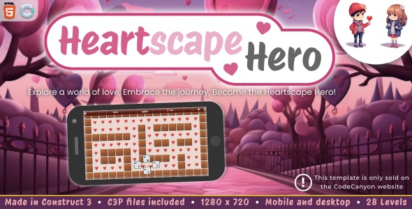 Heartscape Hero v1.0 - HTML5 Maze game