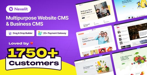 Nexelit v3.6.0 - Multipurpose Website CMS & Business CMS - nulled