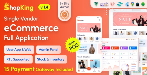 ShopKing v1.1 - eCommerce App with Laravel Website & Admin Panel with POS - nulled