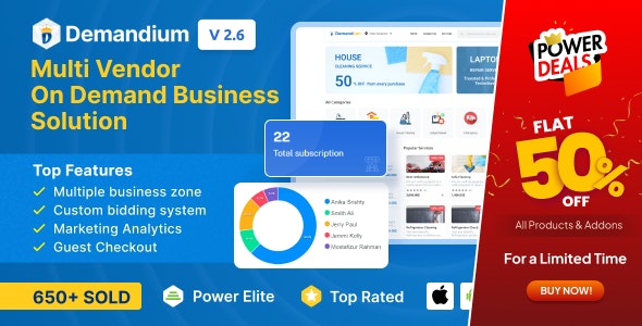Demandium v2.6 - Multi Provider On Demand, Handyman, Home service App with admin panel - nulled