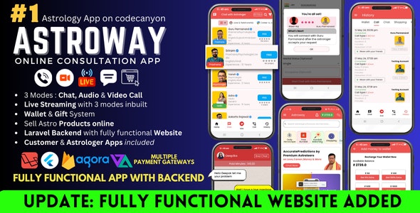 Astroway v2.1.3 - Astrology Consultations, Chat, Audio/Video Calls, Live Streaming