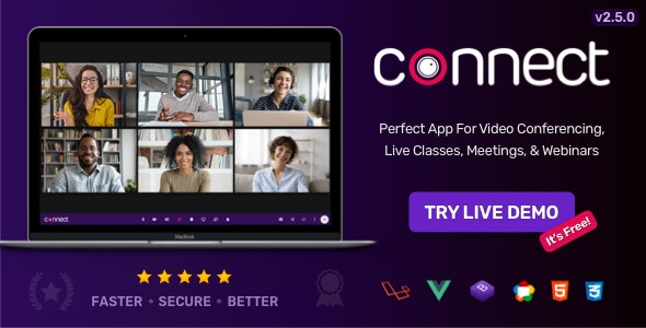 Connect v2.5.0 - Video Conference, Online Meetings, Live Class & Webinar, Whiteboard, Live Chat - nulled