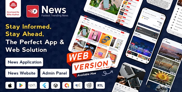News v3.1.6 - Flutter News App for Android & iOS with Admin Panel - nulled