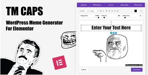 TM CAPS v1.3 - WordPress Meme Generator For Elementor
