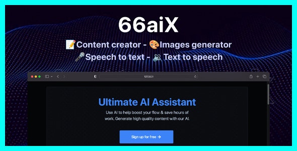 66aix v26.0.0 - AI Content, Chat Bot, Images Generator & Speech to Text (SAAS) - nulled
