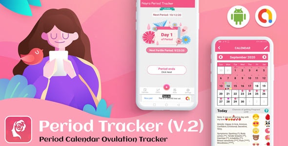 Android Period Tracker for Women v2.0 - Period Calendar Ovulation Tracker (Pregnancy & Ovulation)