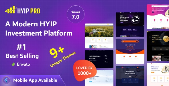 HYIP PRO v8.0 - A Modern HYIP Investment Platform - nulled