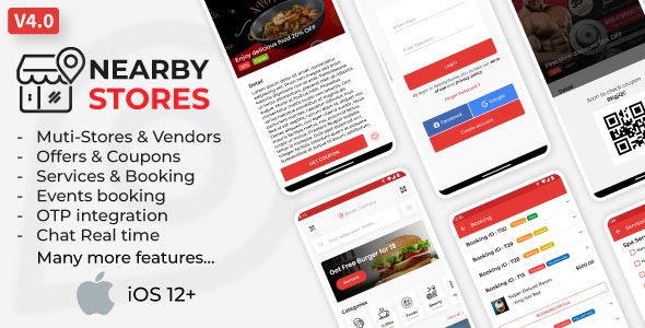 Nearby Stores iOS v3.0.1 - Offers & Coupons, Events, Restaurant, Services & Booking