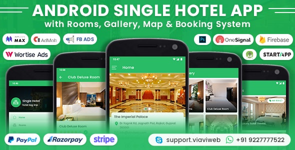 Android Single Hotel Application with Rooms, Gallery, Map & Booking System v6.0 - nulled