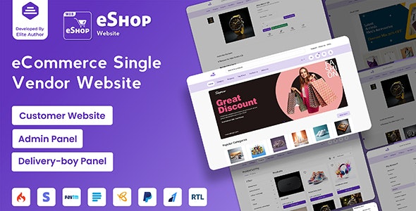 eShop Web - eCommerce Single Vendor Website - v4.4.0