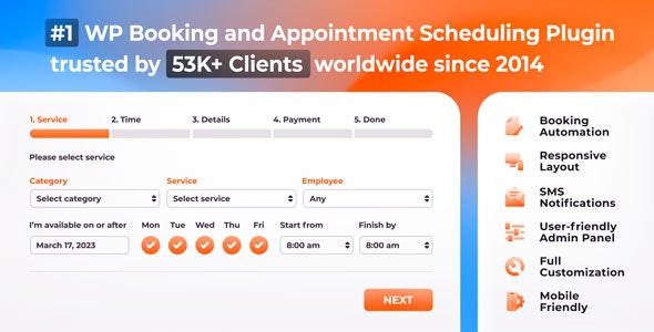 Bookly PRO v6.0 – Appointment Booking and Scheduling Software System