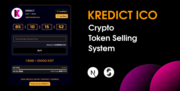 KREDICT v1.0 - ICO Crypto Token Selling System