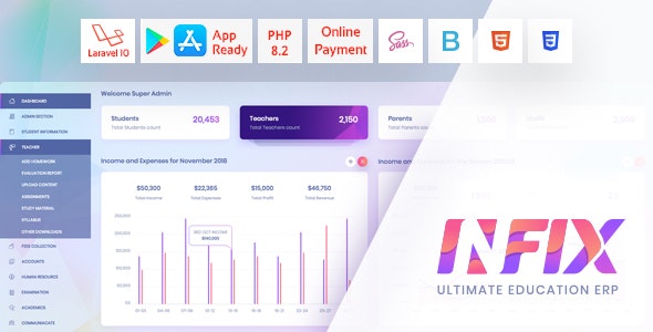 InfixEdu v6.9.0 - School Management System Software - nulled