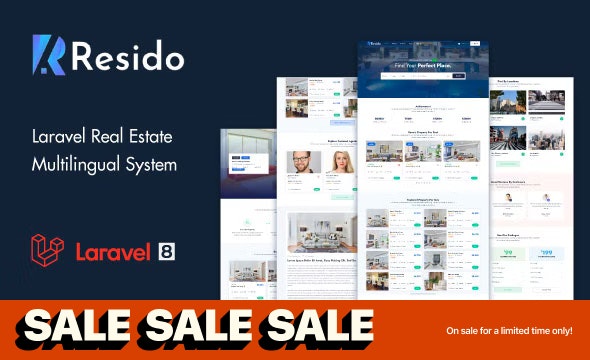 Resido v2.17.0 - Laravel Real Estate Multilingual System - nulled