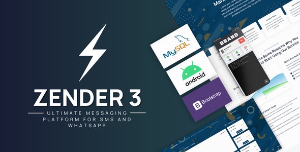 Zender v3.3.3 - Ultimate Messaging Platform for SMS, WhatsApp & use Android Devices as SMS Gateways (SaaS)