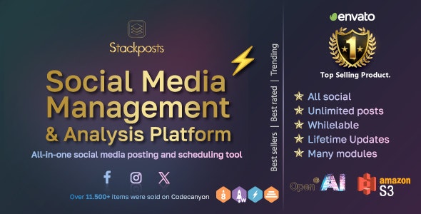 Stackposts v8.0.1 - Social Marketing Tool - nulled