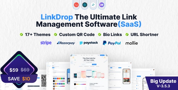 Linkdrop v2.2.1 - SaaS Link Management Tool