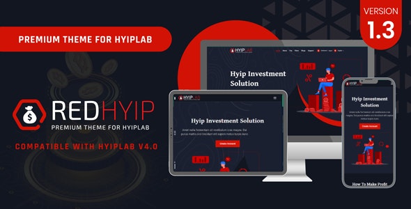 RedHyip v1.0 - Premium Theme For HYIPLAB