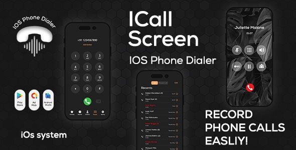 iCall OS16 v1.0.0 - Color Phone Flash - iPhone Style Call - iCallScreen Dialer - iCall Dialer Screen