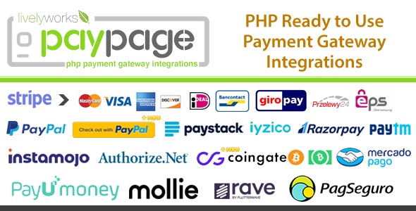 PayPage v2.0.0 - PHP ready to use Payment Gateway Integrations