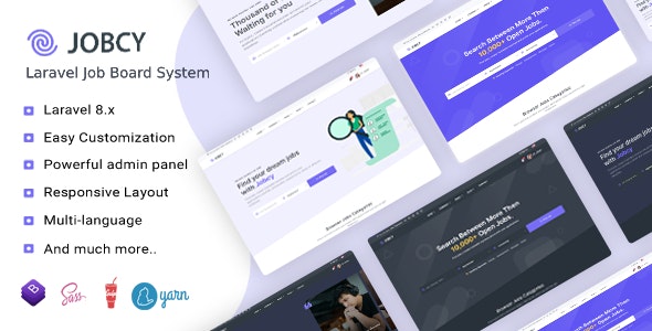 Jobcy v1.10.0 - Laravel Job Board Multilingual System - nulled