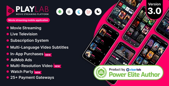 PlayLab v2.1 - Cross Platform on Demand Movie Streaming Mobile Application