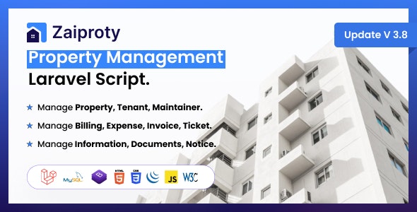 Zaiproty v2.6 - Property Management Laravel Script - nulled