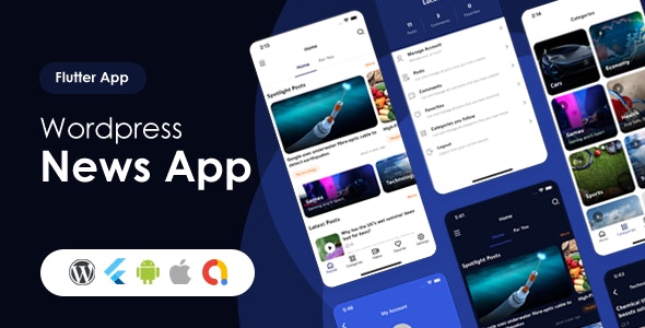 Lucodeia News v1.1.4 - Flutter Wordpress News App | Admob - DarkMode