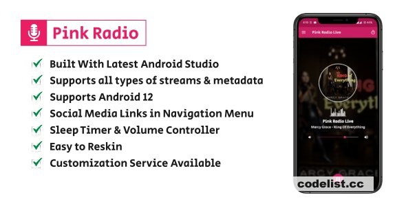 Pink Radio - Simple yet powerful Radio Player for Android
