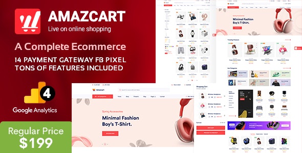 AmazCart v4.2 - Laravel Ecommerce System CMS - nulled