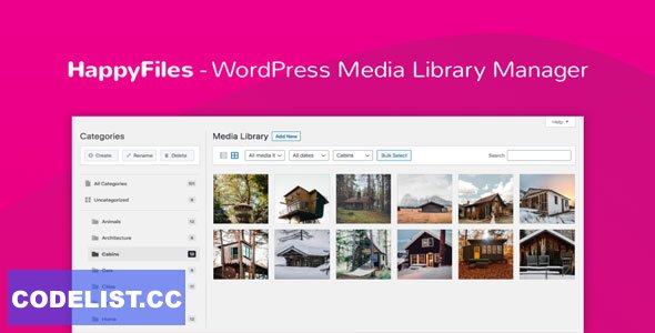 Happy Files Pro v1.8.3 - Organize Your WordPress Media Files