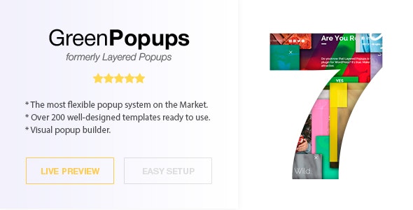Green Popups (formerly Layered Popups) v7.5.2 - Popup Plugin for WordPress