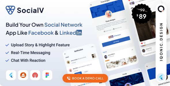 SocialV v6.8 - Social Network Flutter App with BuddyPress (WordPress) Backend
