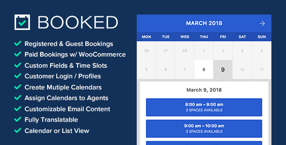 Booked v2.4.4 - Appointment Booking for WordPress