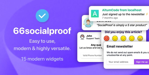66socialproof v29.0.0 - Social Proof & FOMO Widgets Notifications (SAAS) - nulled
