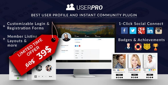 UserPro v5.1.4 - Community and User Profile WordPress Plugin
