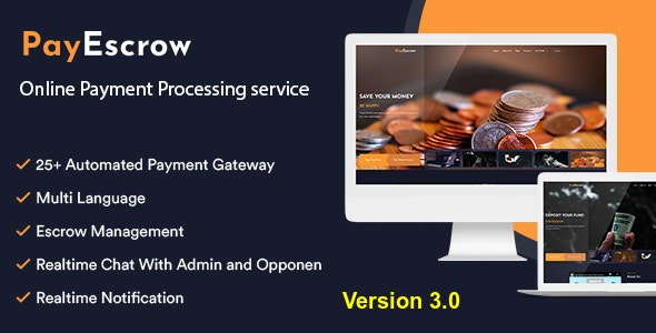 PayEscrow v3.1.2 - Online Payment Processing Service - nulled