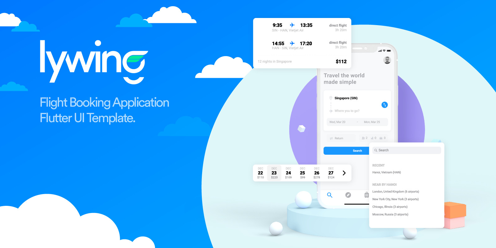 Lywing v1.0.3 - Flutter UI Kit