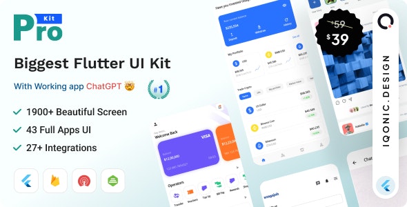 ProKit - Best Selling Flutter UI Kit - v7.0