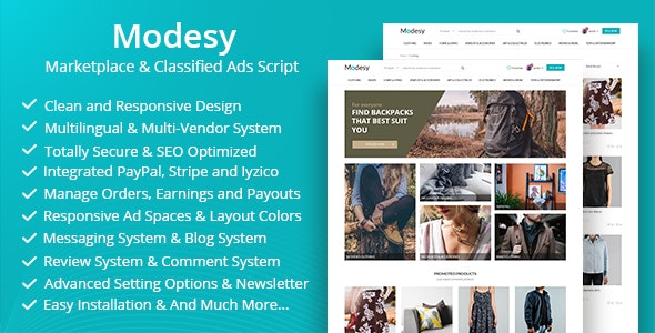 Modesy v2.4.2 - Marketplace & Classified Ads Script - nulled