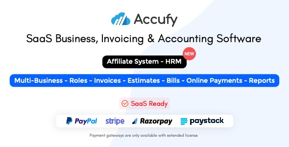 Accufy v2.6 - SaaS Business & Accounting Software - nulled